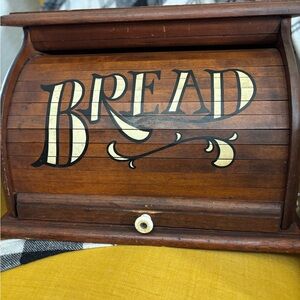 1970s Vintage Wooden Bread Box